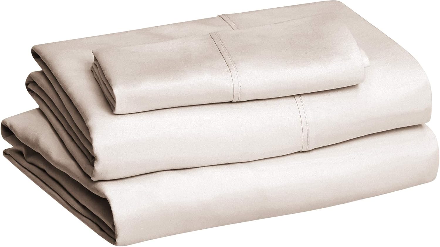 Amazon Basics Lightweight Super Soft Breathable Wrinkle-Resistant Microfiber 4-Piece Bed Sheet Set with 14-Inch Deep Pockets, Queen, Bright White, Solid