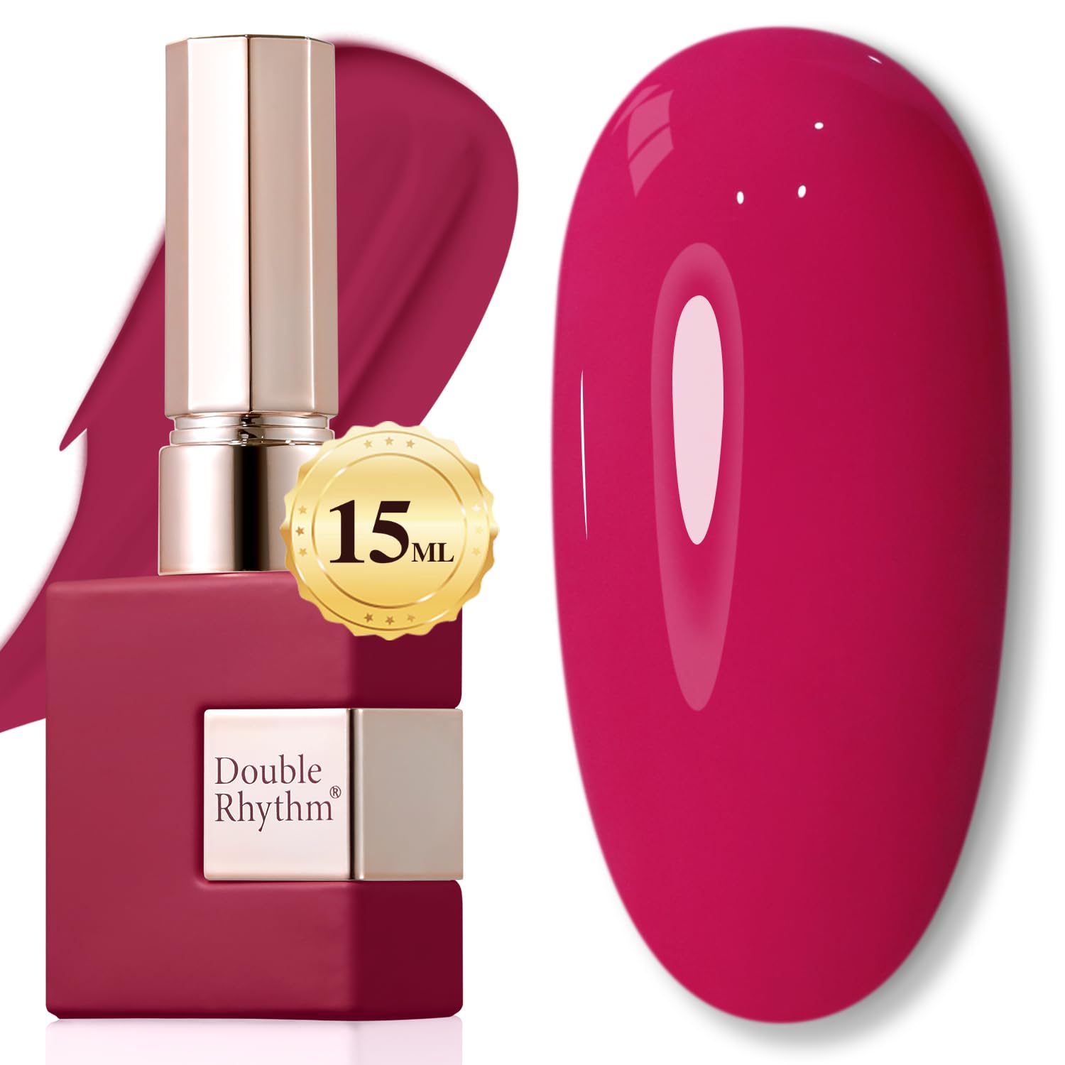 Double Rhythm 15ML Gel Nail Polish Pure Sheer Same Color Same Bottle Gel Polish Art Manicure Salon DIY at Home for Women (Milky White-A1075)