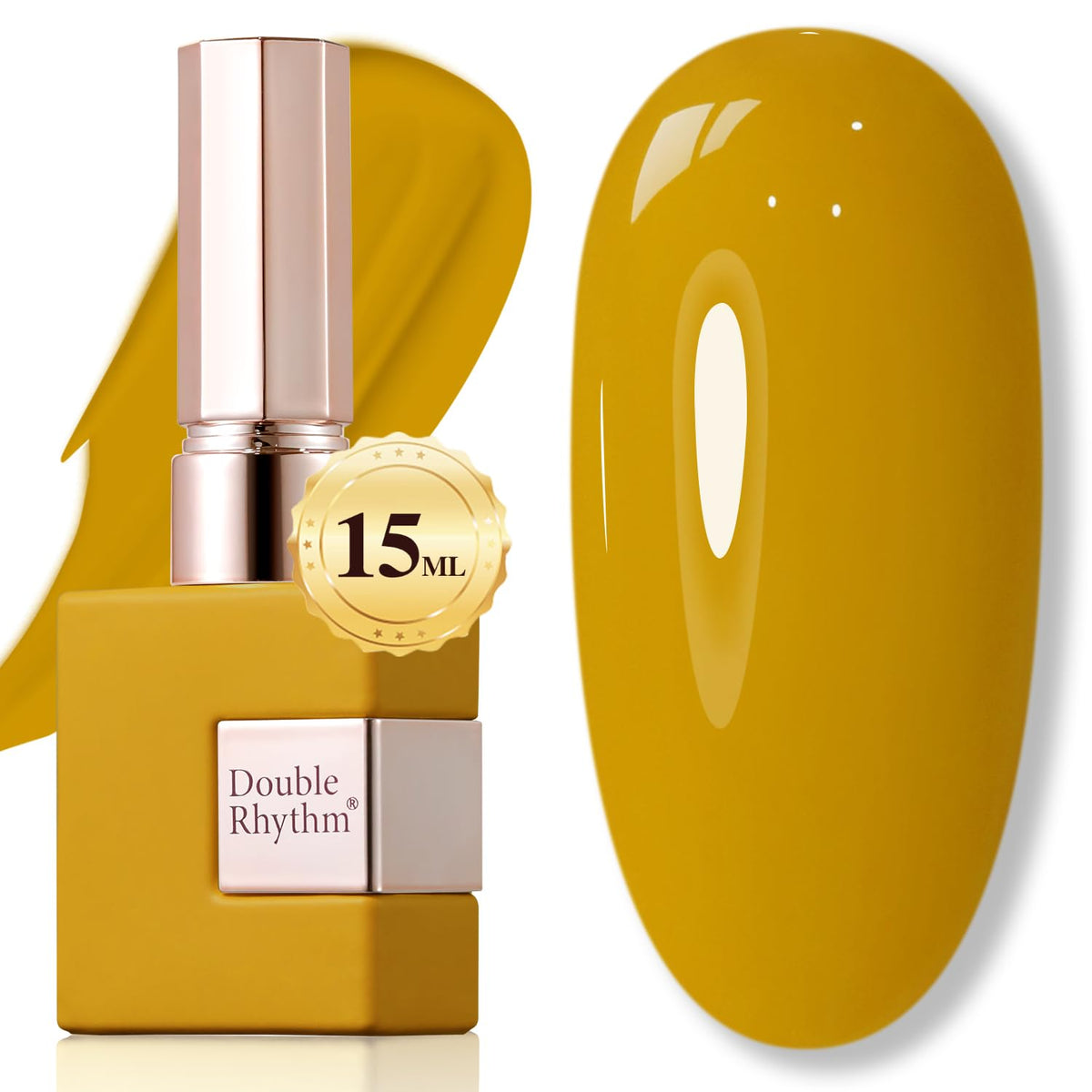 Double Rhythm 15ML Gel Nail Polish Pure Sheer Same Color Same Bottle Gel Polish Art Manicure Salon DIY at Home for Women (Milky White-A1075)