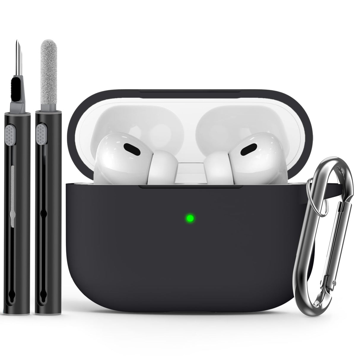 Ljusmicker for AirPods 5/4 Case (2026/2024) with Cleaner Kit,Midnight Blue