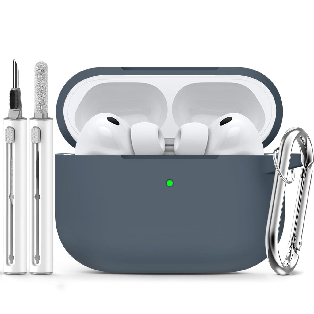 Ljusmicker for AirPods 5/4 Case (2026/2024) with Cleaner Kit,Midnight Blue