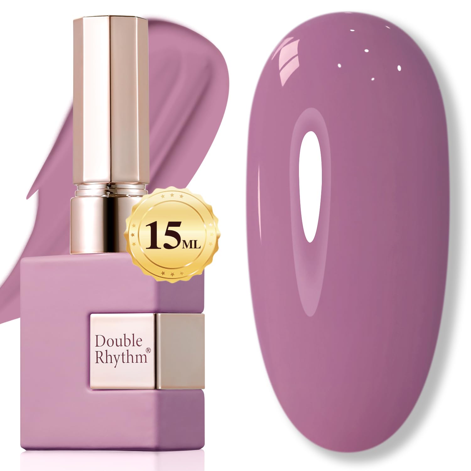 Double Rhythm 15ML Gel Nail Polish Pure Sheer Same Color Same Bottle Gel Polish Art Manicure Salon DIY at Home for Women (Milky White-A1075)