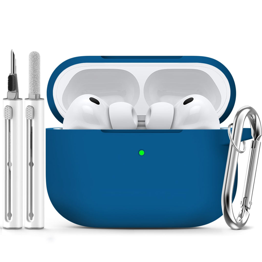Ljusmicker for AirPods 5/4 Case (2026/2024) with Cleaner Kit,Midnight Blue
