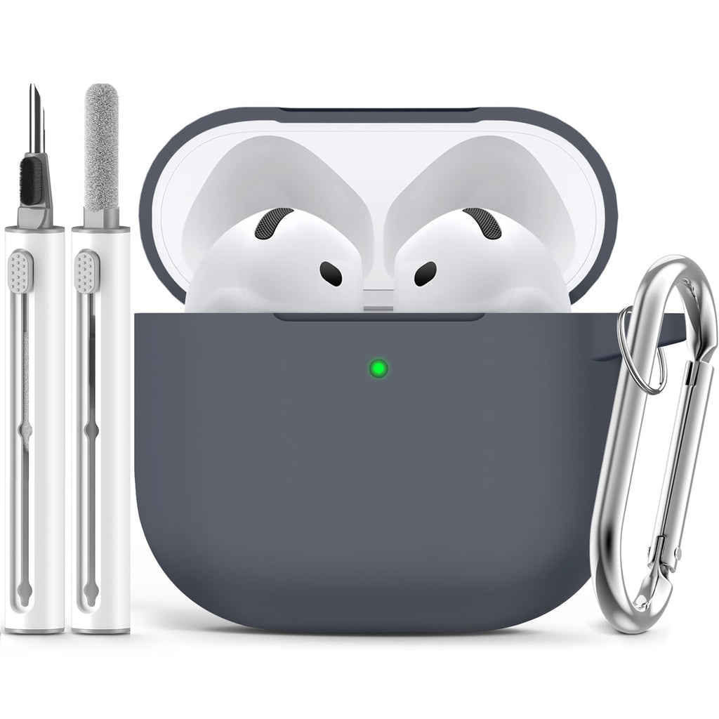 Ljusmicker for AirPods 5/4 Case (2026/2024) with Cleaner Kit,Midnight Blue