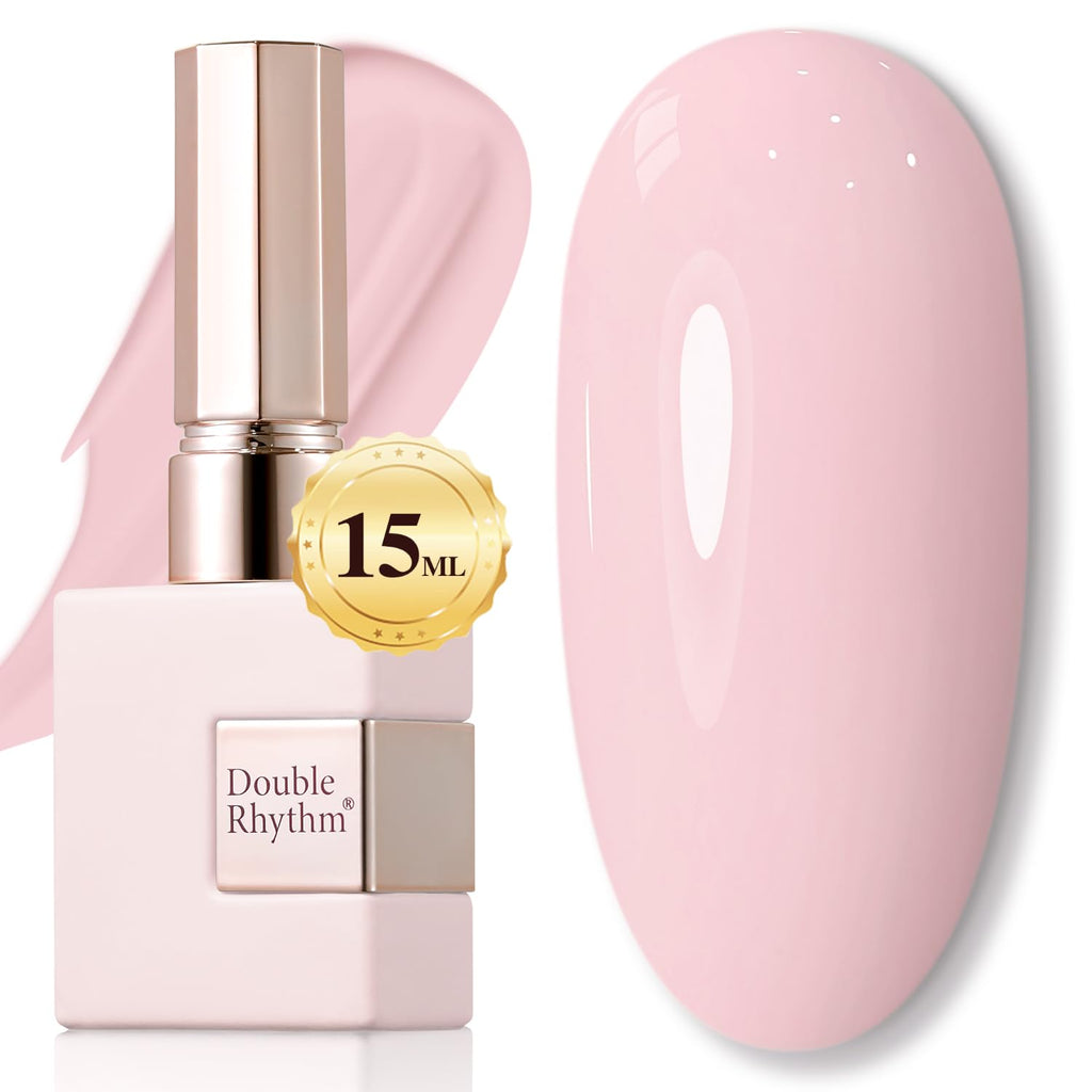 Double Rhythm 15ML Gel Nail Polish Pure Sheer Same Color Same Bottle Gel Polish Art Manicure Salon DIY at Home for Women (Milky White-A1075)