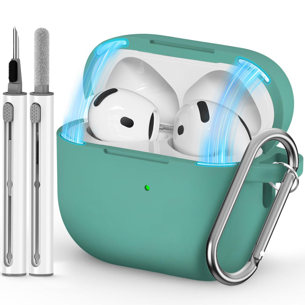 Ljusmicker for AirPods 5/4 Case (2026/2024) with Cleaner Kit,Midnight Blue