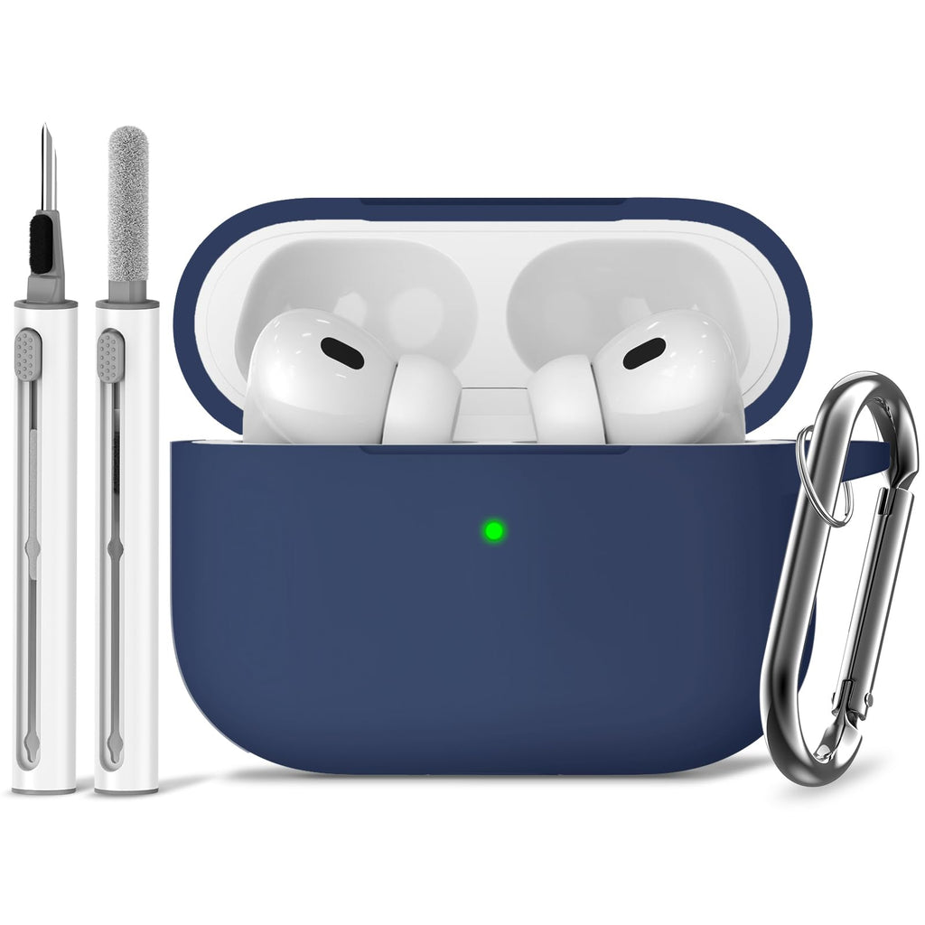 Ljusmicker for AirPods 5/4 Case (2026/2024) with Cleaner Kit,Midnight Blue