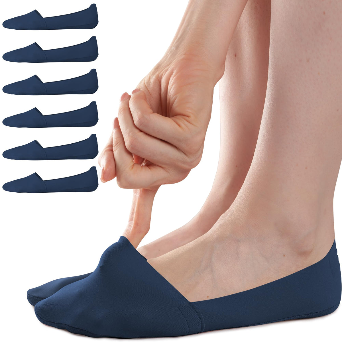 Sofier No Show Socks Womens,6 Pairs Non Slip Low Cut Invisible Liner