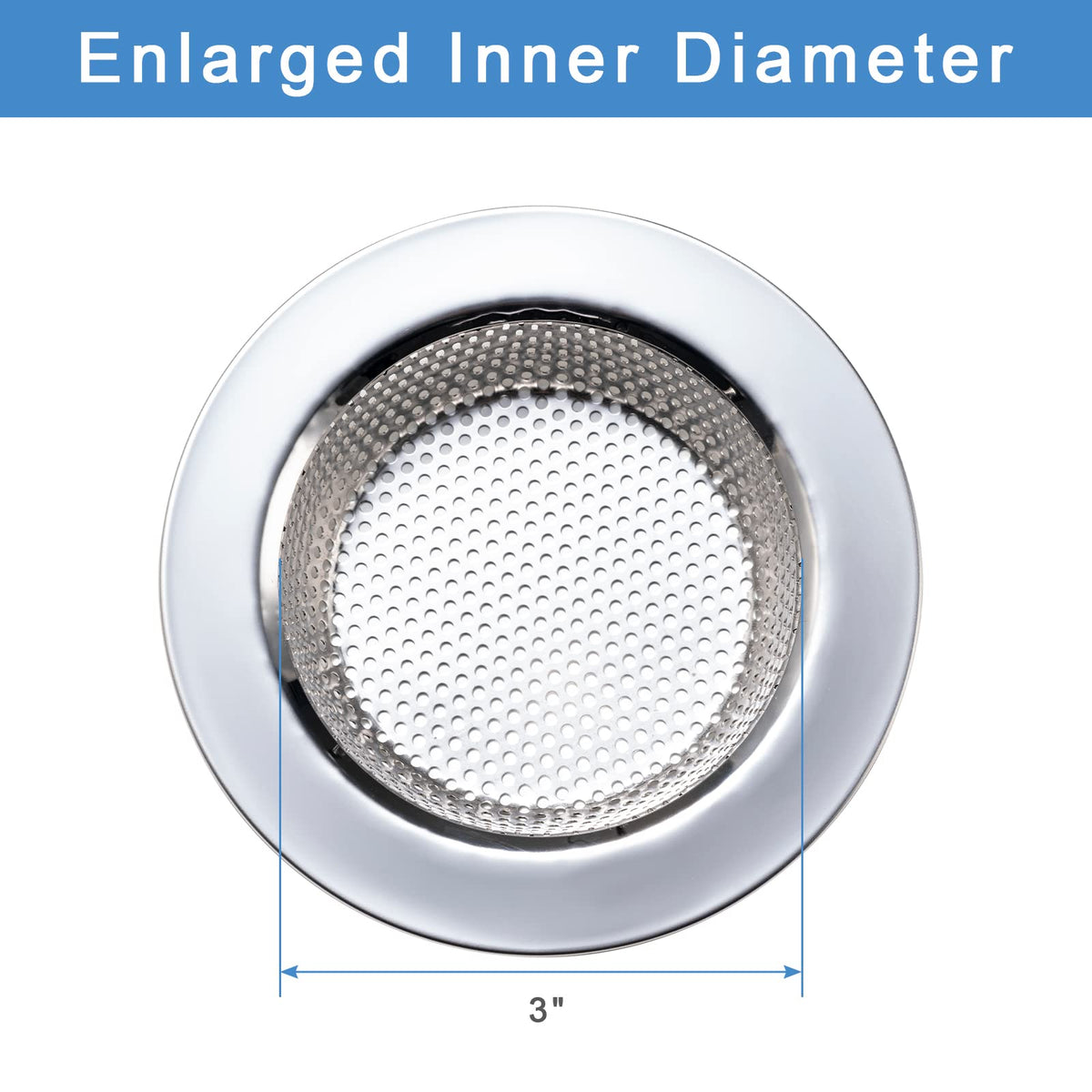 2 Pcs Sink Strainer Double-Layer Safe Design for Kitchen Sink Drain Basket