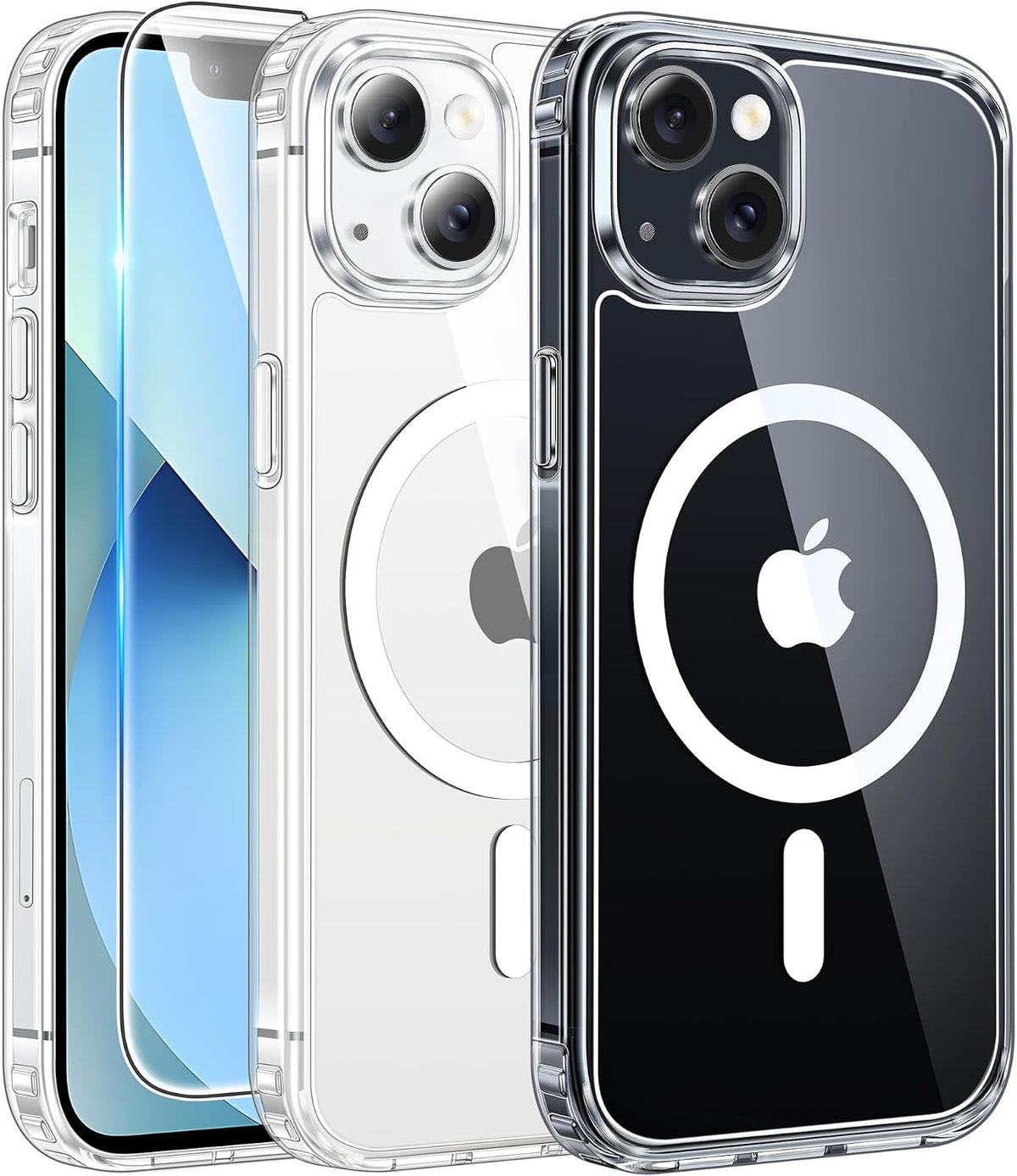 FNTCASE for iPhone 15/14/13 Case Compatible with Magsafe Clear Phonecase
