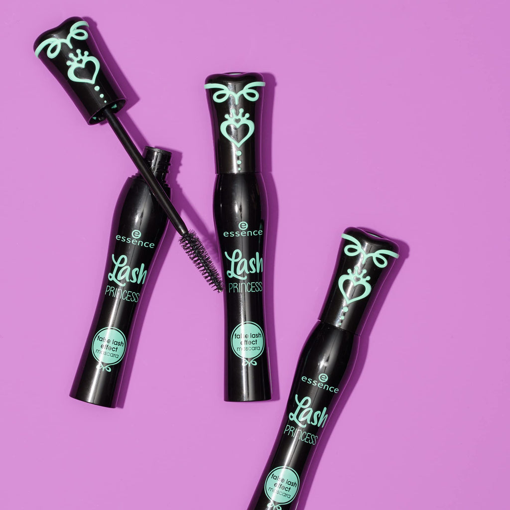 essence Lash Princess False Lash Effect Mascara, Black (Pack of 1) | Volumizing & Lengthening, Clump-Free Fiber Brush, Defines and Separates; Vegan, Cruelty Free, Paraben Free, Oil Free