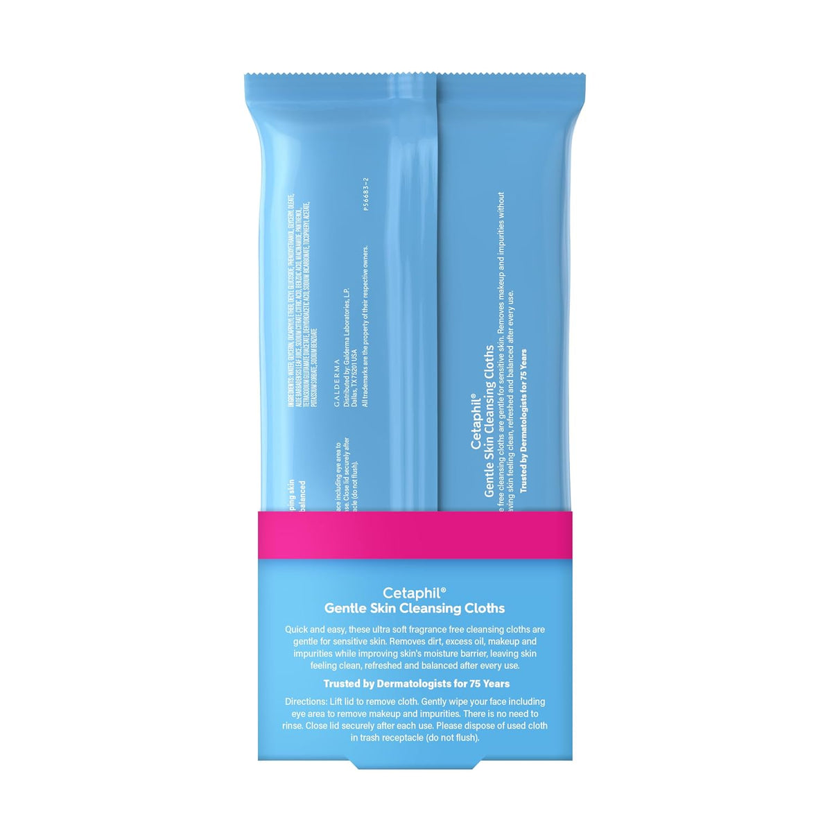 Cetaphil Gentle Makeup Remover Face Wipes, Fragrance Free, 25 Count | Sensitive skin safe, alcohol-free, fragrance-free, daily facial cleansing, removes makeup, dermatologist recommended