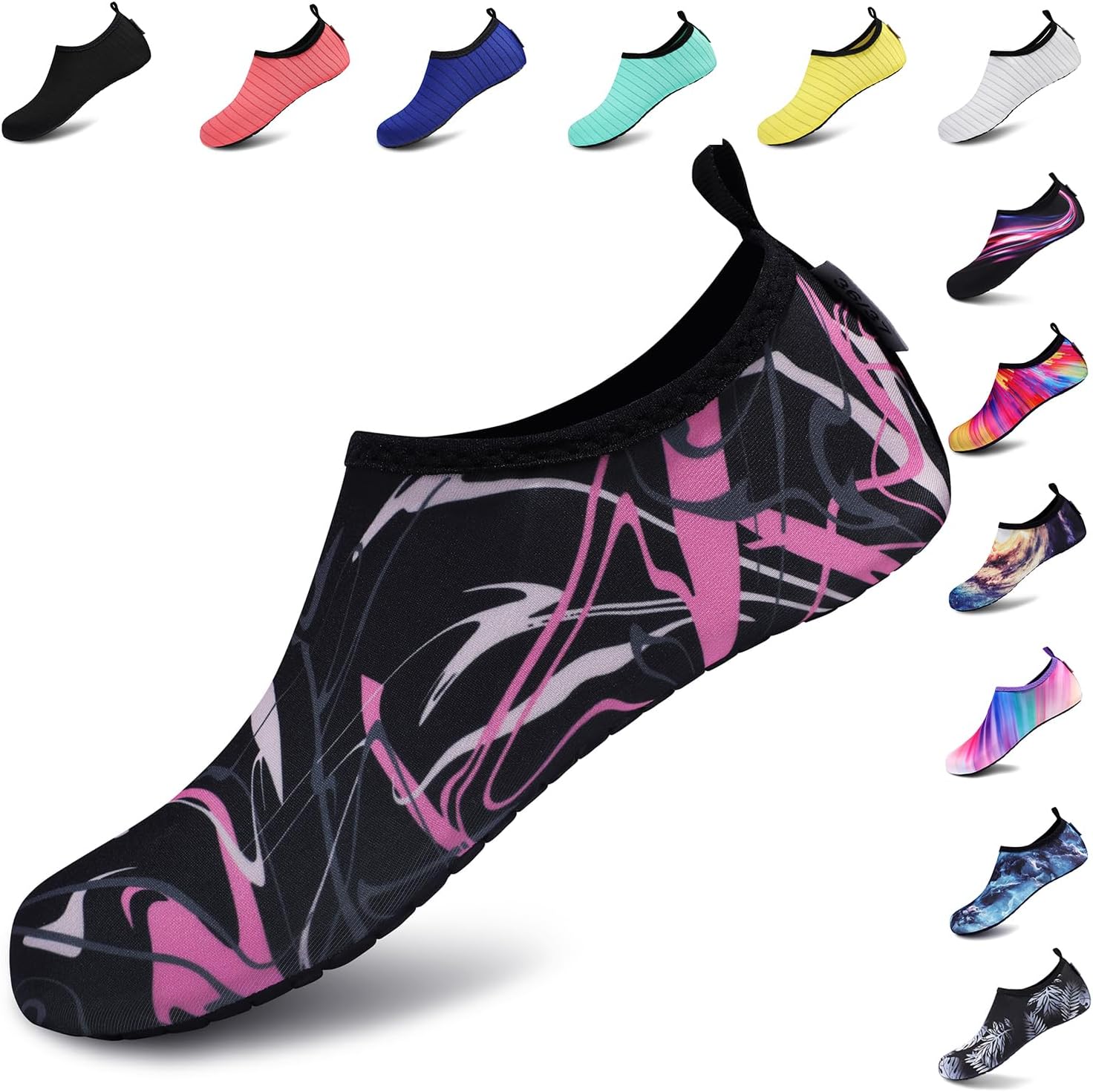 VIFUUR Water Shoes for Men Women Barefoot Quick Dry Aqua Socks Slip On