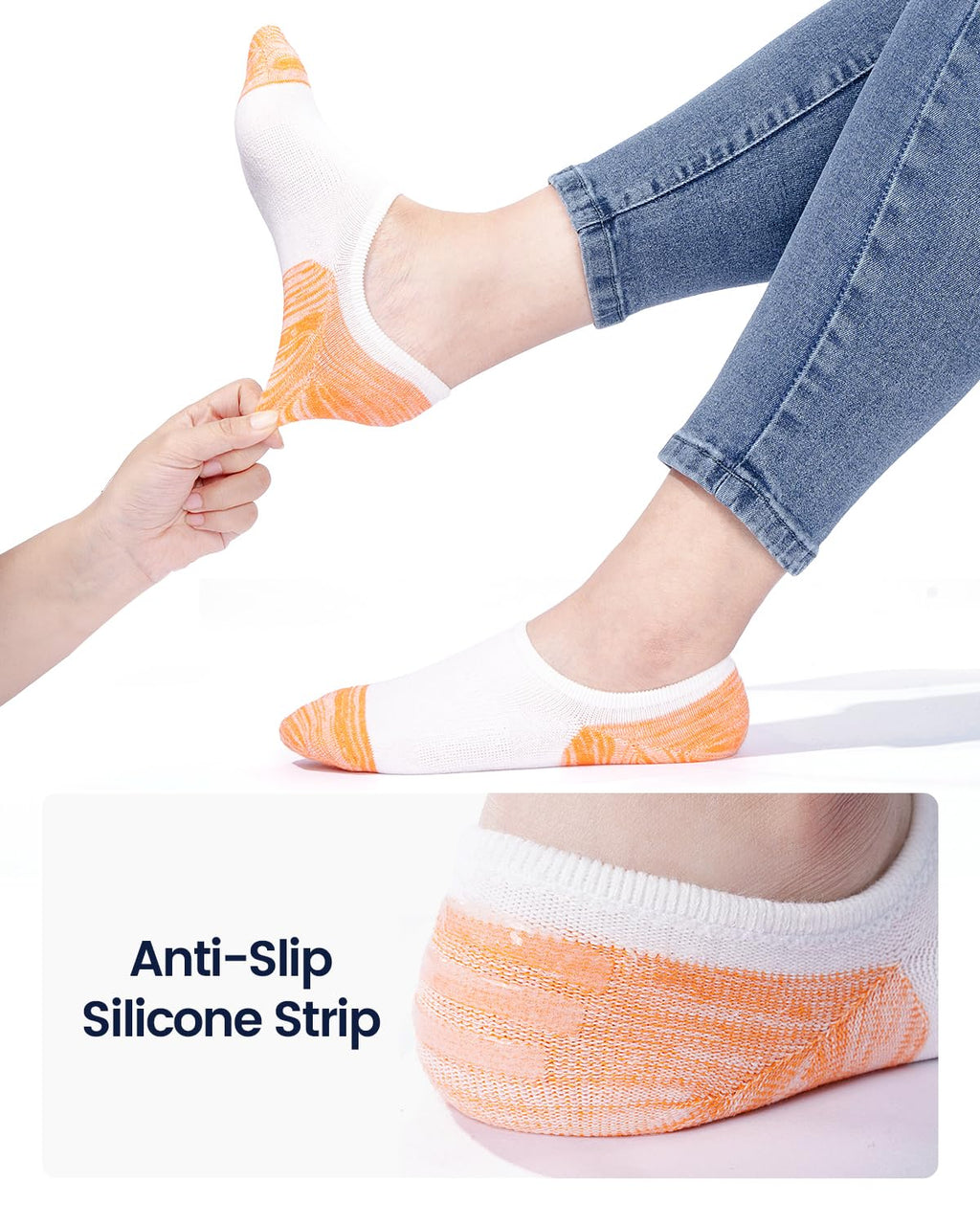 IDEGG Women & Men No Show Low Cut Anti‑Slip Casual Sports Running Socks