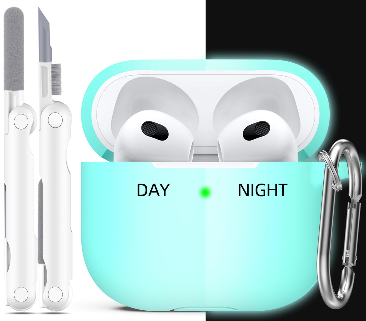 R-fun Silicone Case for AirPods 4 and AirPods 5, Black