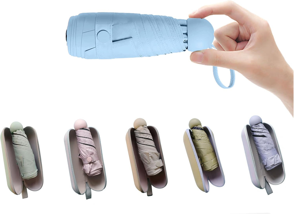 BAODINI Mini Travel Umbrella with UV Sun Protection, Compact Pocket-Size