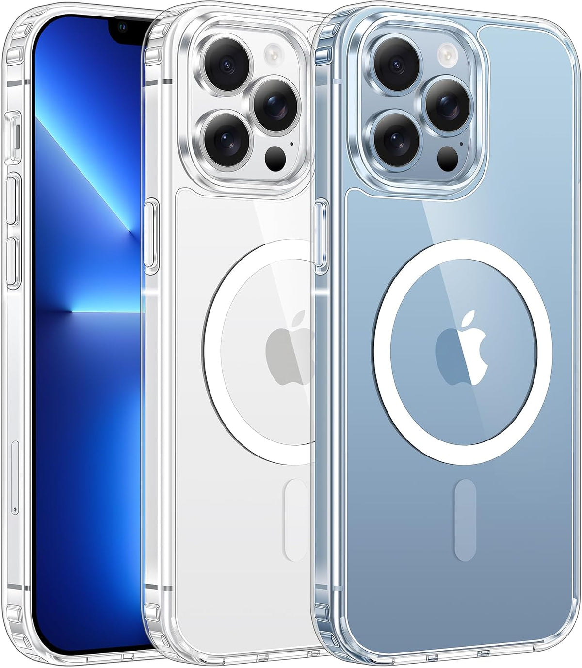 FNTCASE for iPhone 15/14/13 Case Compatible with Magsafe Clear Phonecase