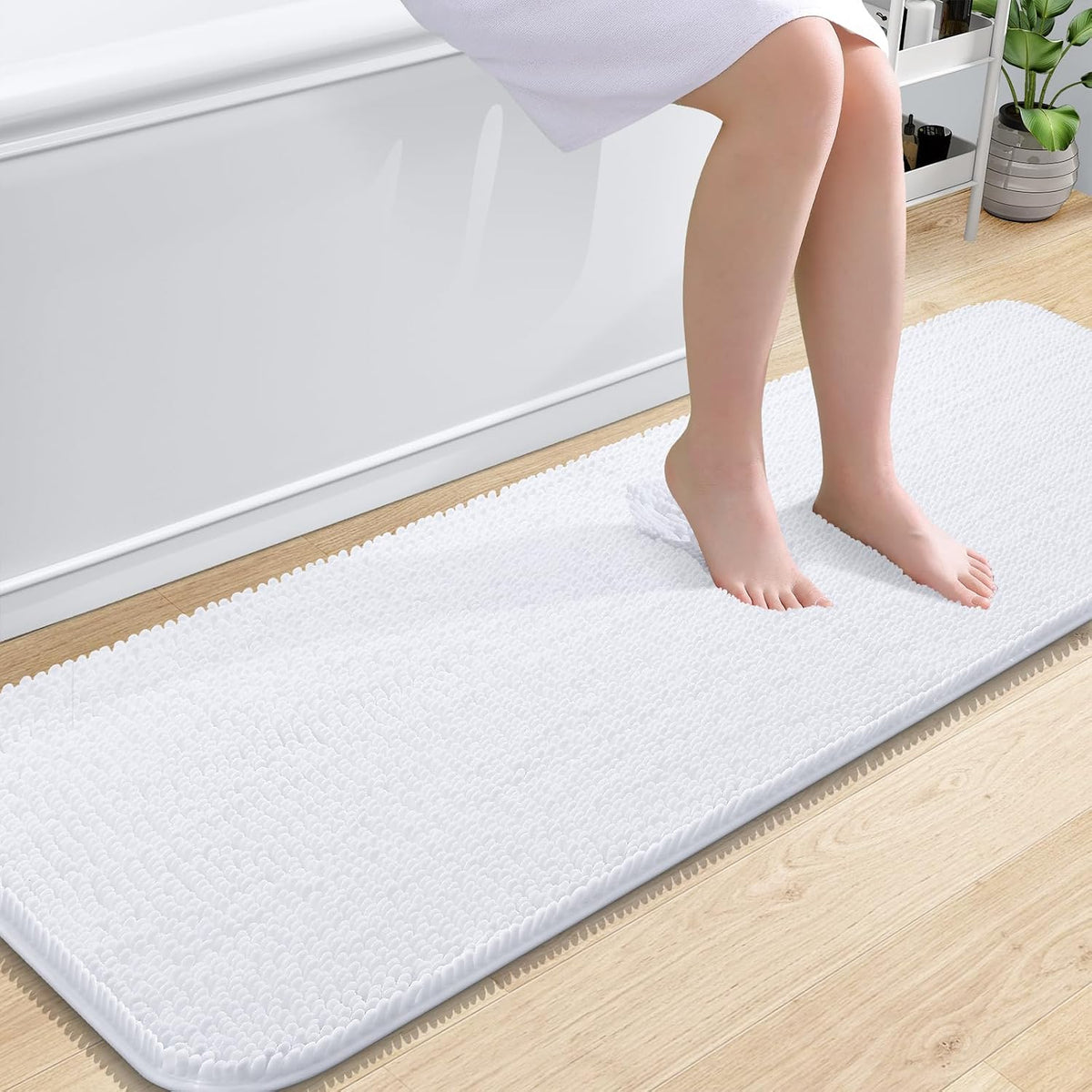 OLANLY Bathroom Rugs 30x20, Extra Soft Absorbent Chenille Bath Rugs
