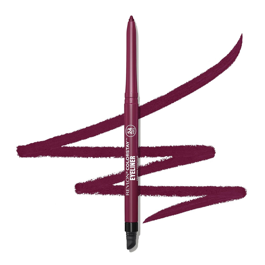 Revlon ColorStay Pencil Waterproof Eyeliner, 201 Black, 2 pack | Waterproof pencil eyeliner with built-in sharpener. Smudge-proof, long-lasting, intense matte color.
