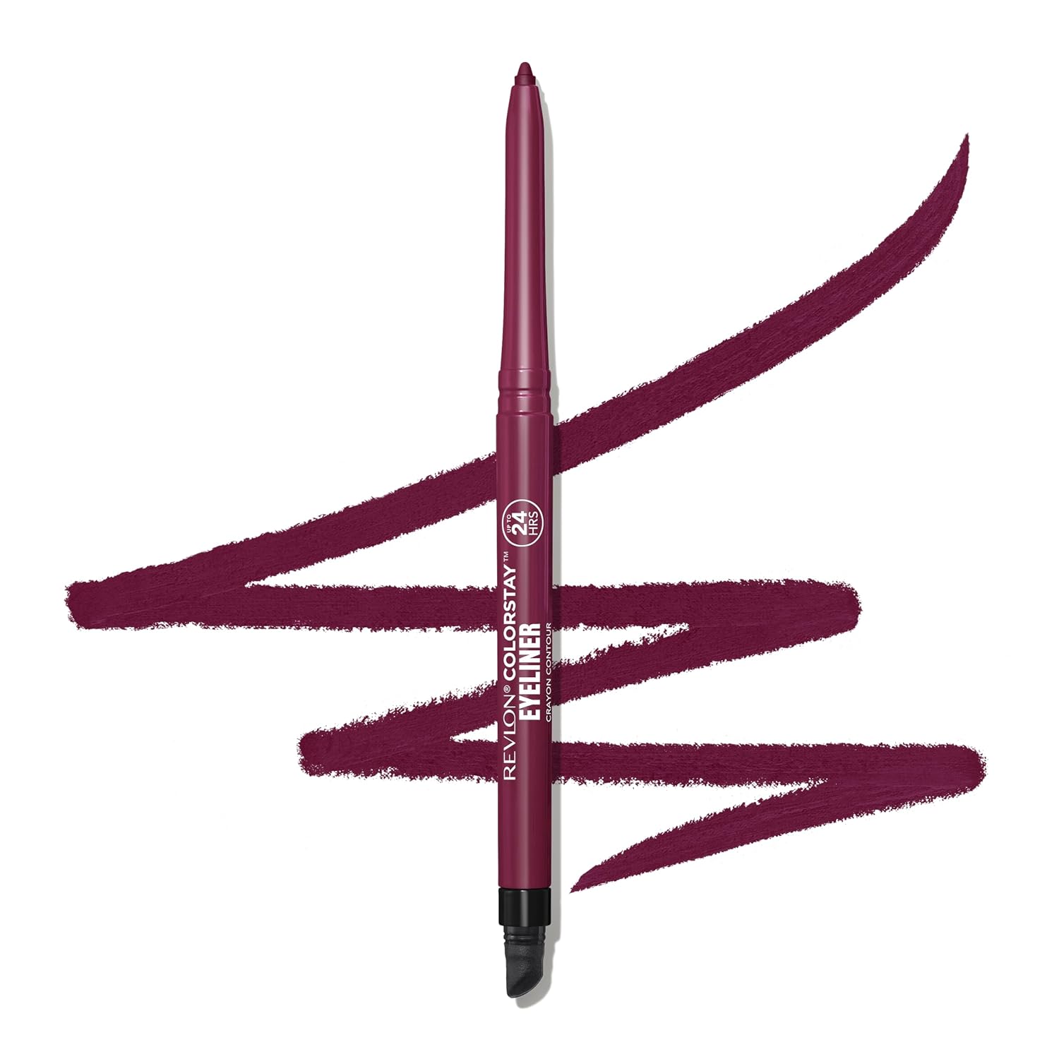 Revlon ColorStay Pencil Waterproof Eyeliner, 201 Black, 2 pack | Waterproof pencil eyeliner with built-in sharpener. Smudge-proof, long-lasting, intense matte color.