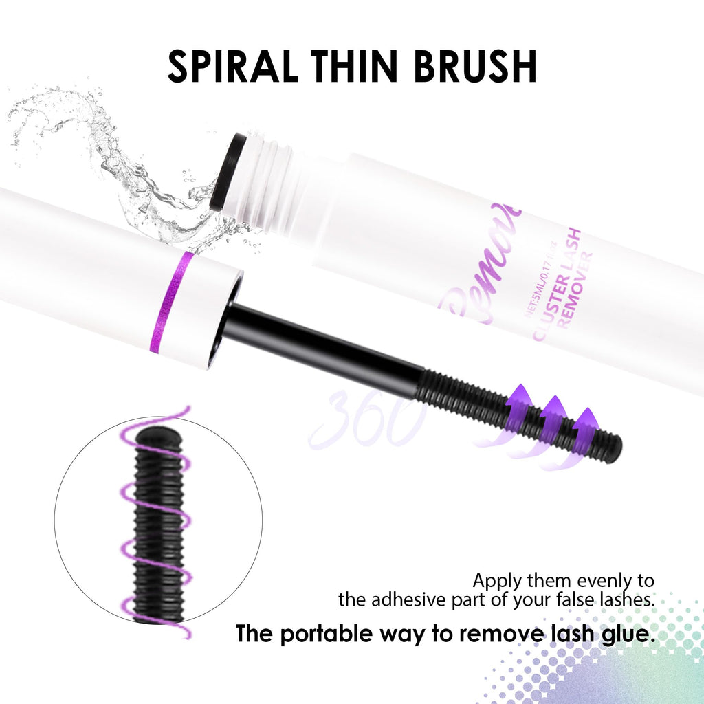 GAQQI Lash Cluster Glue, Waterproof Bond and Seal Lash Glue, Black - 10ml | Strong Hold 3-7days, Latex-free & Formaldehyde-free, Waterproof, For Cluster/ Individual/ Strip Lashes, Easy to Use