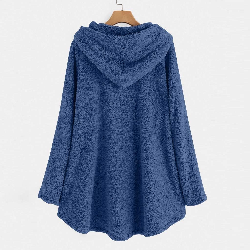 Women Winter Jacket Ladies Solid Long Sleeve Button Autumn Winter Overcoat Cardigan Outwear