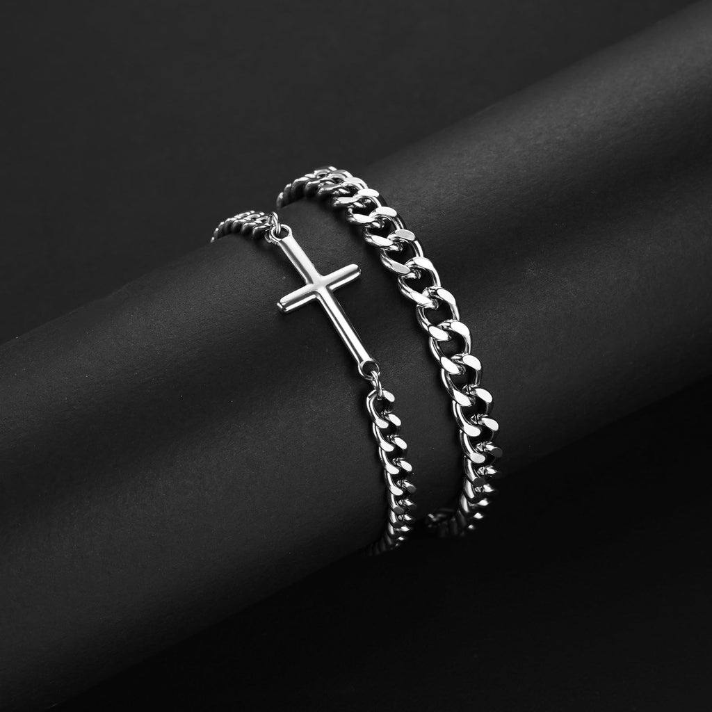 DAYANEY Mens Bracelet Silver and Gold Bracelet for Men Rakhi for Brother