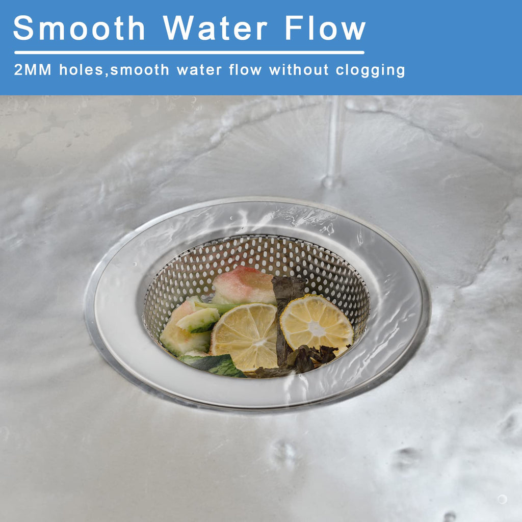 2 Pcs Sink Strainer Double-Layer Safe Design for Kitchen Sink Drain Basket