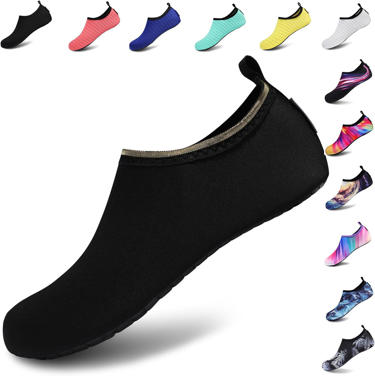 VIFUUR Water Shoes for Men Women Barefoot Quick Dry Aqua Socks Slip On