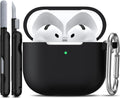 R-fun Silicone Case for AirPods 4 and AirPods 5, Black
