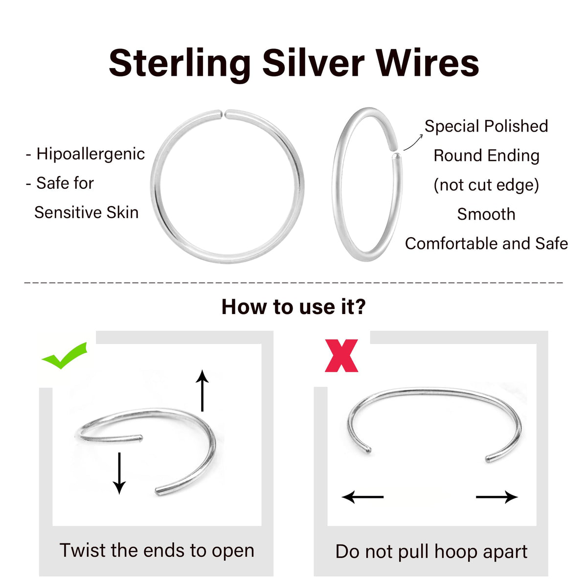Small Thin Hoop Earrings for Women,Tiny Huggie Hoop Rings for Cartilage,Helix,Targus,Conch,Nose,22g/24g/20g,14K Gold Filled/Sterling Silver/Rose Gold,5mm/6mm/7mm/8mm/9mm/10mm