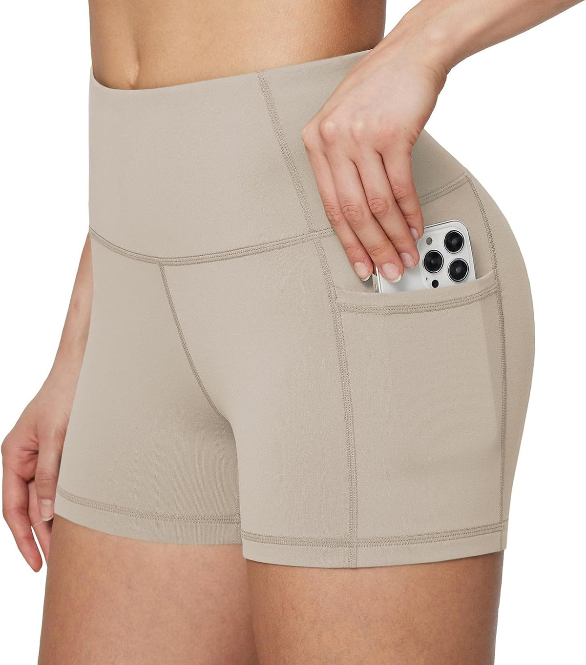 baleaf Women's High Waist Biker Shorts with 3 Pockets