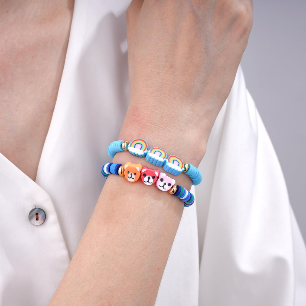 Friendship Bracelets for Girls, 10-Piece Cute Preppy Beaded Bracelet Set for Teen Girls, Matching Bracelets for Friends, Birthday Gifts for Daughter Granddaughter Niece