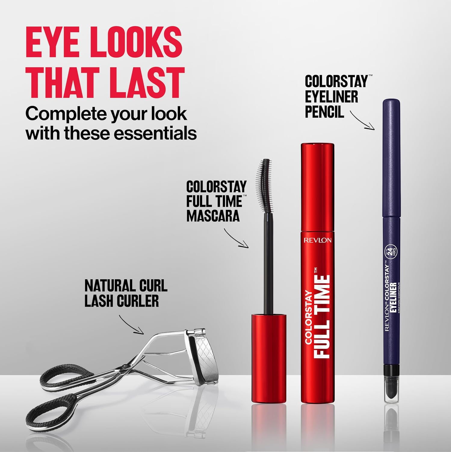 Revlon ColorStay Pencil Waterproof Eyeliner, 201 Black, 2 pack | Waterproof pencil eyeliner with built-in sharpener. Smudge-proof, long-lasting, intense matte color.