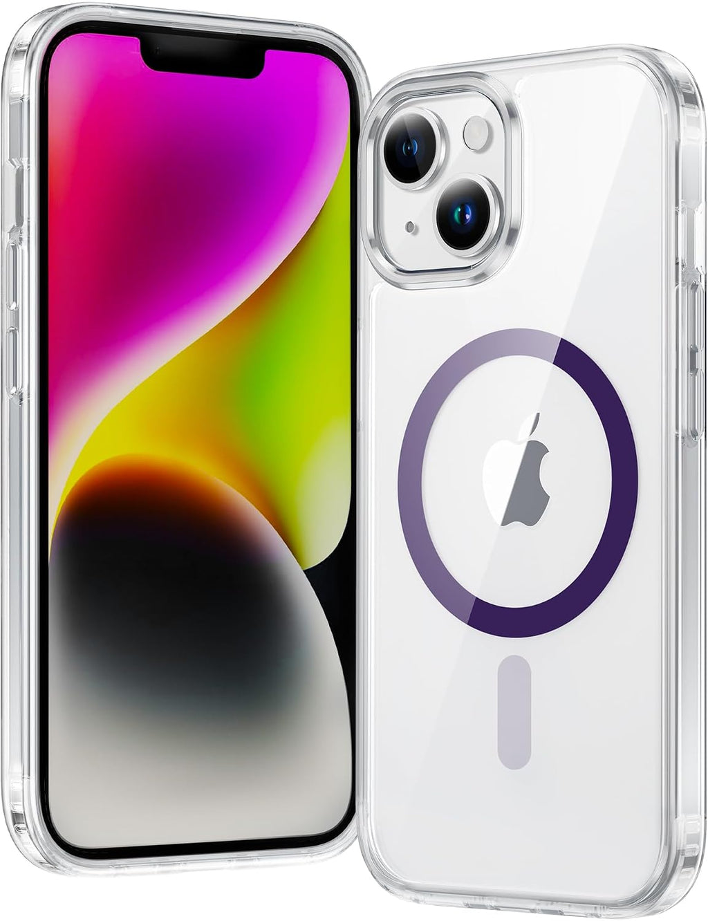FNTCASE for iPhone 15/14/13 Case Compatible with Magsafe Clear Phonecase