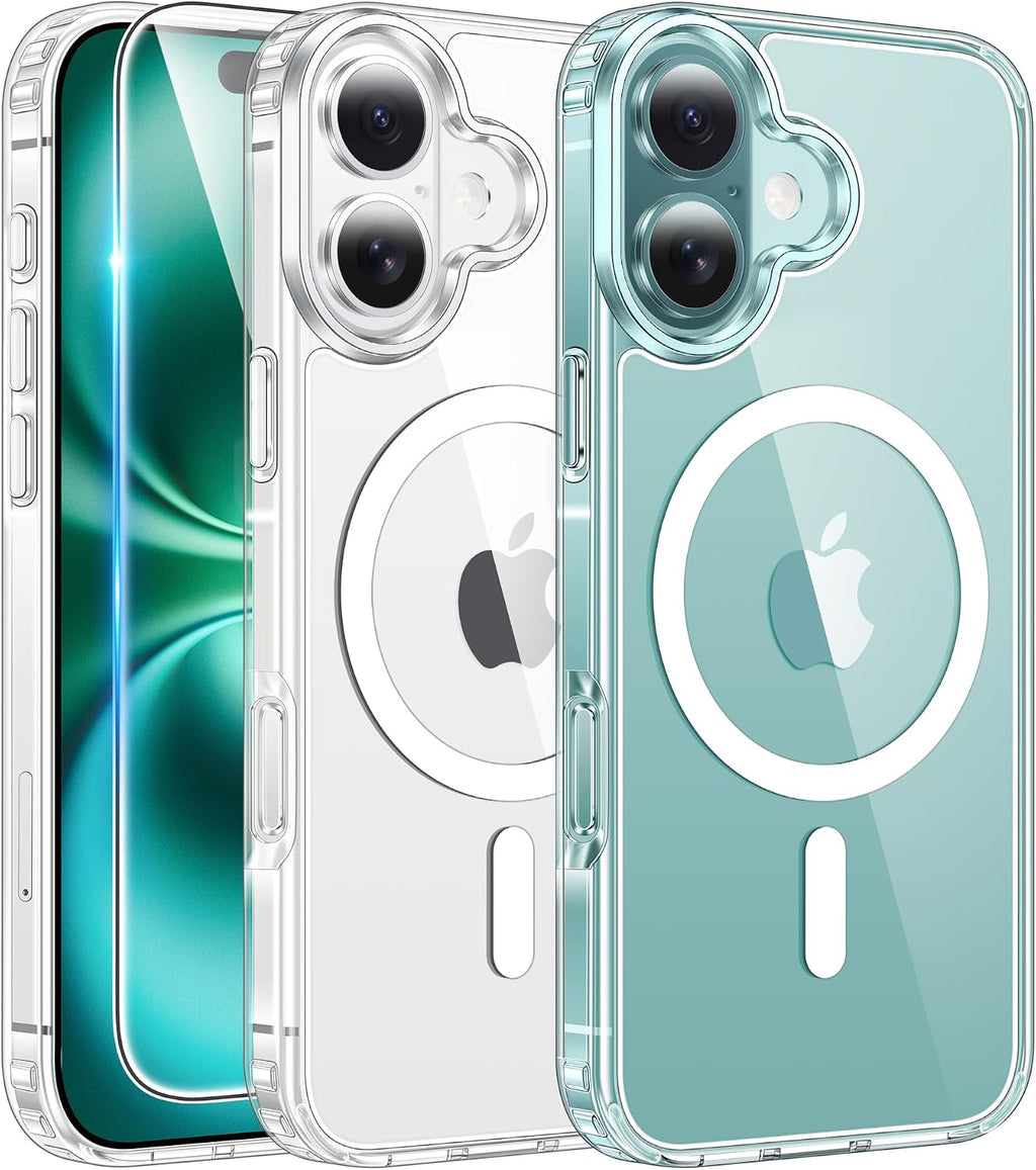 FNTCASE for iPhone 15/14/13 Case Compatible with Magsafe Clear Phonecase
