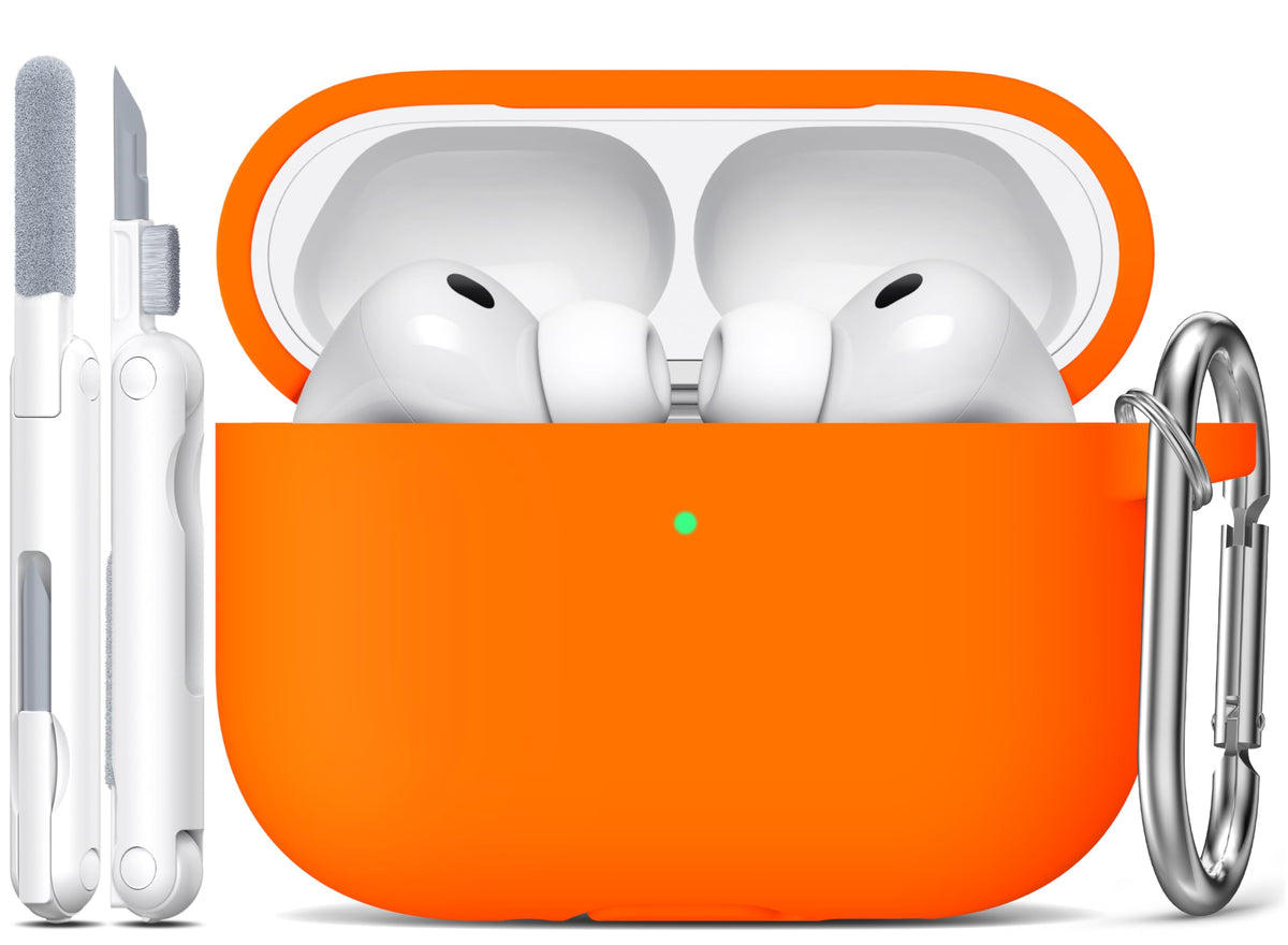 R-fun Silicone Case for AirPods 4 and AirPods 5, Black