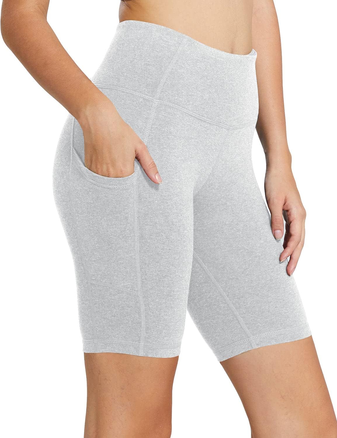 baleaf Women's High Waist Biker Shorts with 3 Pockets