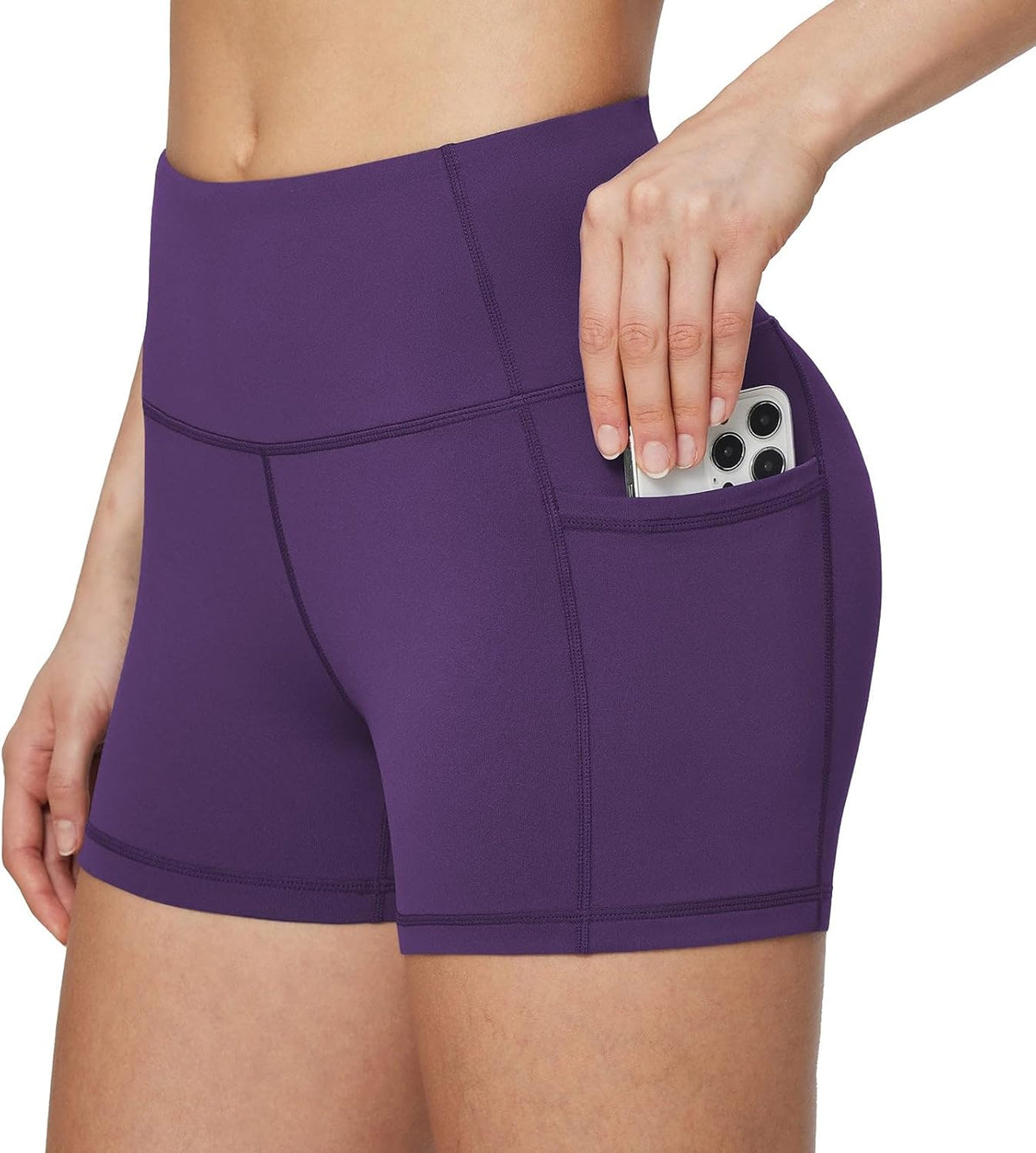 baleaf Women's High Waist Biker Shorts with 3 Pockets