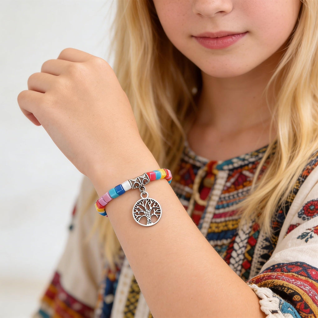 Friendship Bracelets for Girls, 10-Piece Cute Preppy Beaded Bracelet Set for Teen Girls, Matching Bracelets for Friends, Birthday Gifts for Daughter Granddaughter Niece