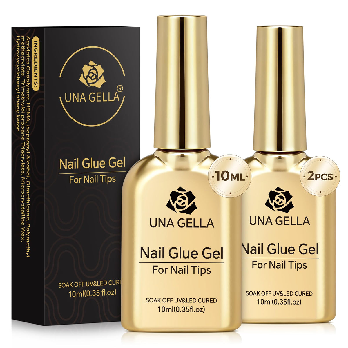 UNA GELLA Short Square Gel Nail Tips Squoval 216pcs Pre-Etched Full Cover | Short Squoval Press on Nails Square Round Oval Clear Acrylic Fake Nails Tips for Nail Extensions Home DIY Salon 12 Sizes