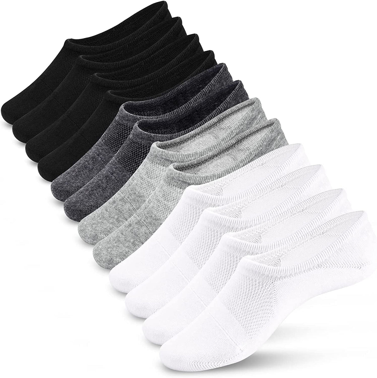IDEGG Women & Men No Show Low Cut Anti‑Slip Casual Sports Running Socks