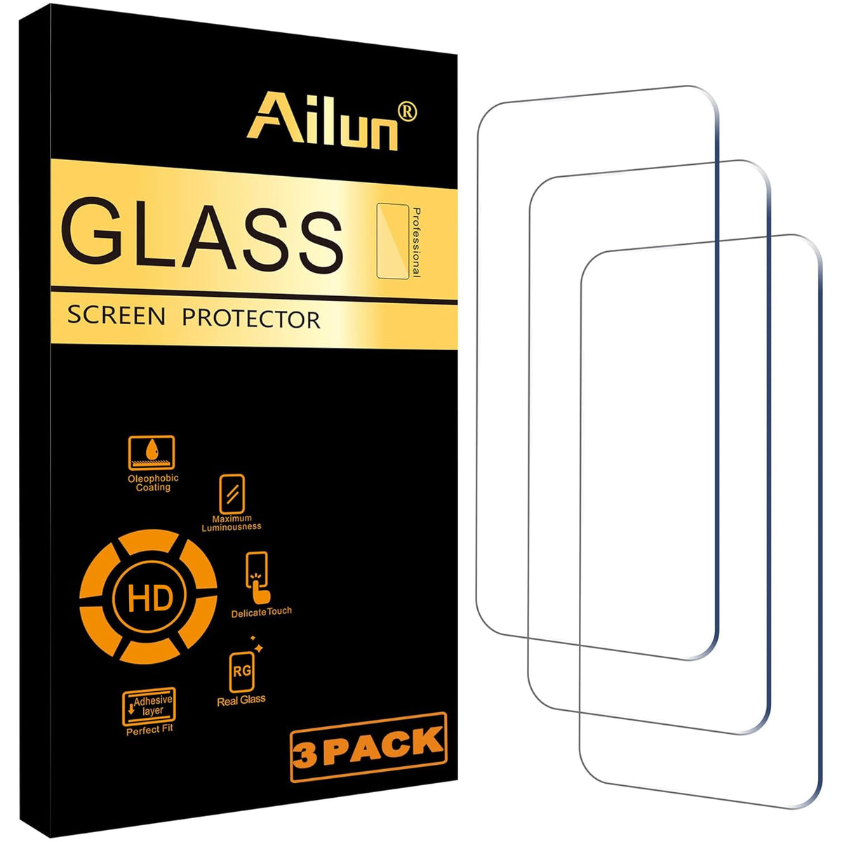 Ailun 3 Pack Screen Protector for iPhone 17e/16e/14/13/13 Pro