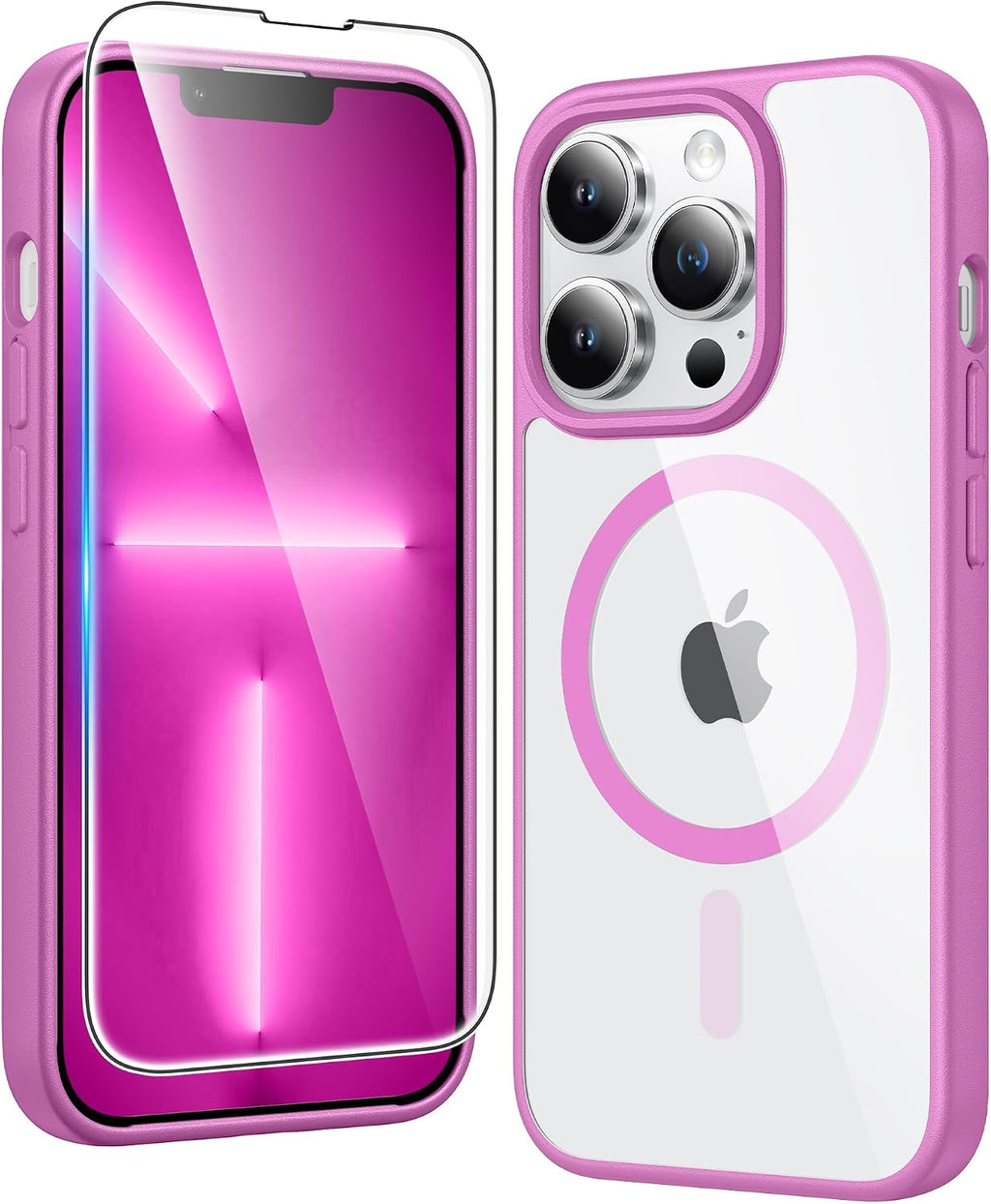 FNTCASE for iPhone 15/14/13 Case Compatible with Magsafe Clear Phonecase