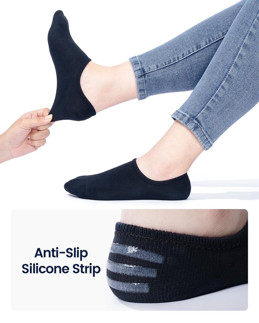 IDEGG Women & Men No Show Low Cut Anti‑Slip Casual Sports Running Socks
