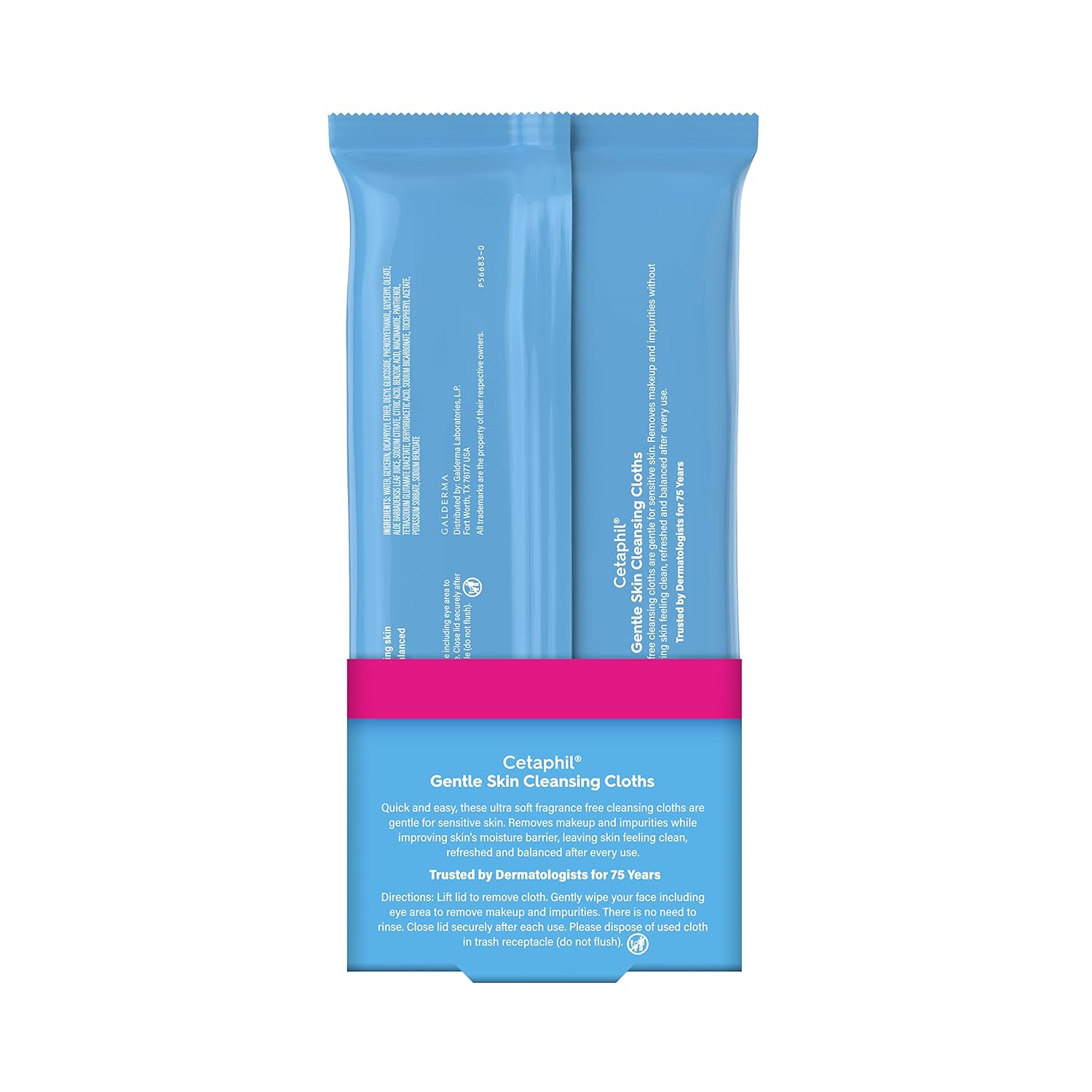 Cetaphil Gentle Makeup Remover Face Wipes, Fragrance Free, 25 Count | Sensitive skin safe, alcohol-free, fragrance-free, daily facial cleansing, removes makeup, dermatologist recommended