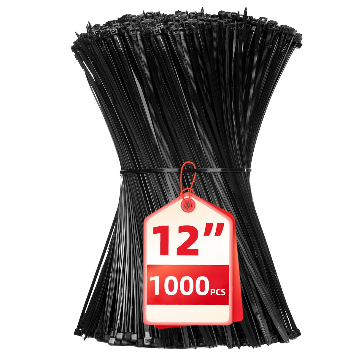 Cable Zip Ties,400 Pack Black Assorted Sizes 12+8+6+4 Inch,Multi-Purpose Self-Locking Nylon Cable Cord Management,Plastic Wire Ties for Home,Office,Garden,Workshop. By HAVE ME TD