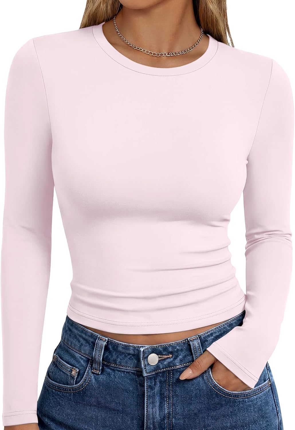 Trendy Queen Womens Long Sleeve T Shirts Fall Fashion Basic Y2K Tops 2026