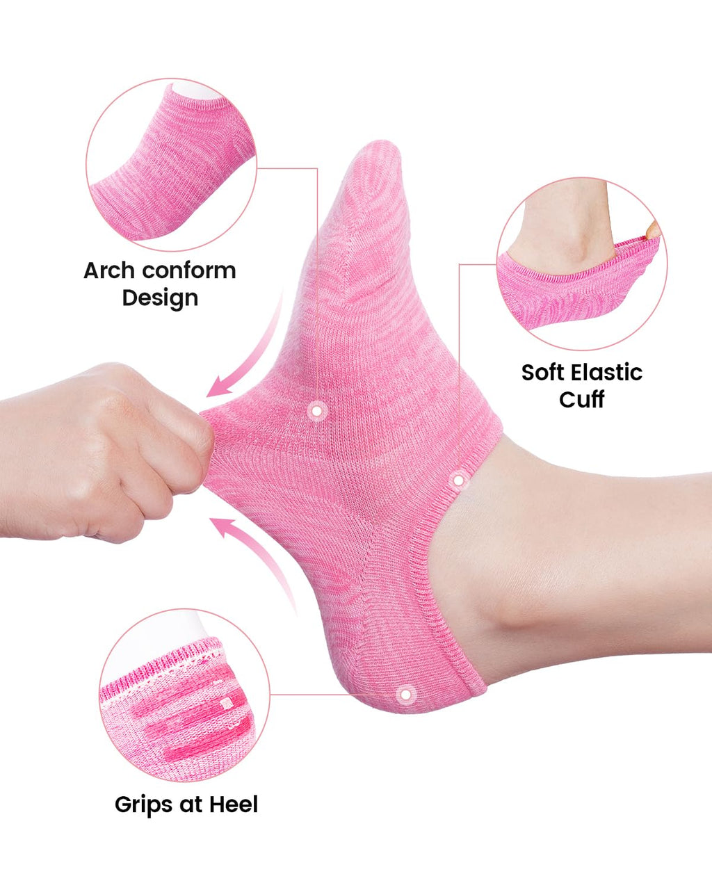 IDEGG Women & Men No Show Low Cut Anti‑Slip Casual Sports Running Socks