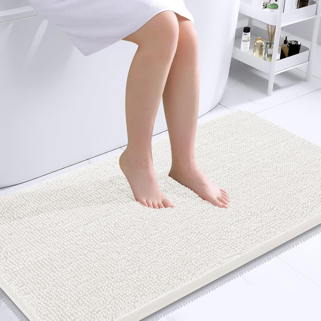 OLANLY Bathroom Rugs 30x20, Extra Soft Absorbent Chenille Bath Rugs